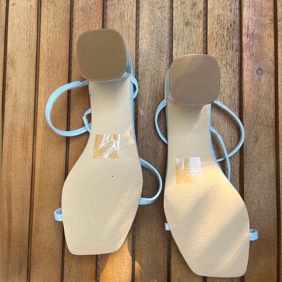 Calvin Klein Light Blue Strappy Heels - Picture 4 of 5